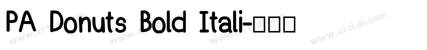 PA Donuts Bold Itali字体转换